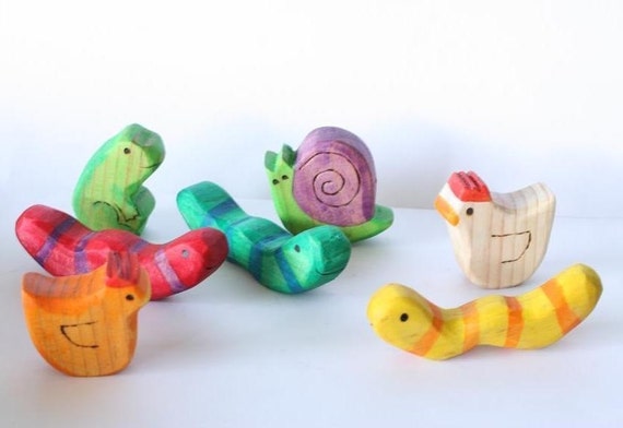 Garden animals Choose 3 favourites by barefeetnfreespirit on Etsy