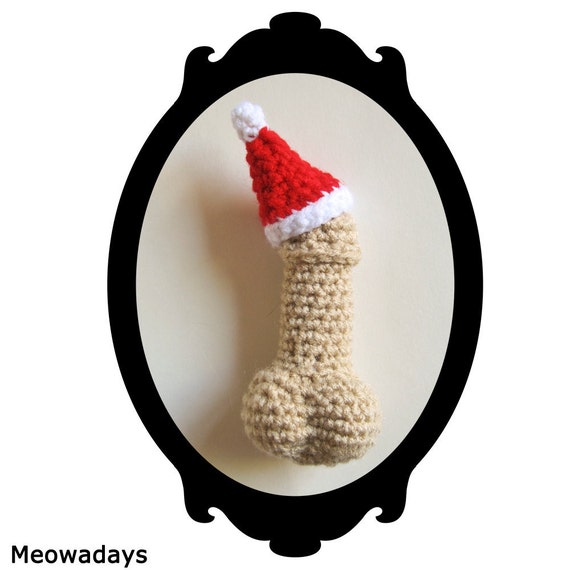 CHRISTMAS ORNAMENT PENIS funny crochet mature