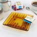 Mid Century Glass Ashtray / Vintage Amber