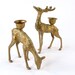 Vintage Brass Deer Candle Holders