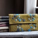 The Claire Clutch Large Size Hand Embroidered Wool Felt in Olive/Gold Pewter Grey Turquoise