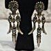 RESERVED FOR ANA----Earrings Unsigned Banana Bob Hematite And Pewter