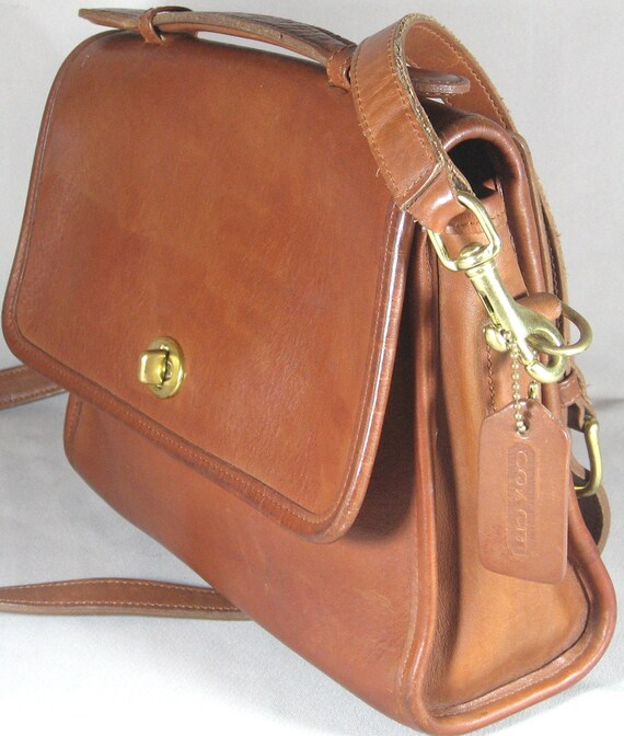 Vintage COACH British Tan Station Bag/Briefcase