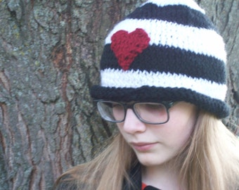 Contrariwise: Knit Tweedle Dee and Tweedle Dum Alice in Wonderland Hat Tim Burton Alice in Wonderland Winter Accessories Christmas Gift