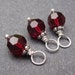 Garnet Swarovski 5000 6mm Crystals Wire Wrapped Dangles with Bead Caps