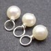 Freshwater Pearl Wire Wrapped Dangle Birthstone Charms with Flat Headpins 6mm