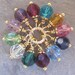 Birthstone Charm Swarovski Crystals Gold Wire Wrapped Dangles Set of 12