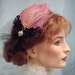 Diva Feather Fascinator Pink And Black Dance Burlesque / Bride Bridesmaid