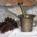 Vintage Large Heavy Solid Brass Apothecary Mortar and Pestle - Rare Collectible Antique - Home Decor