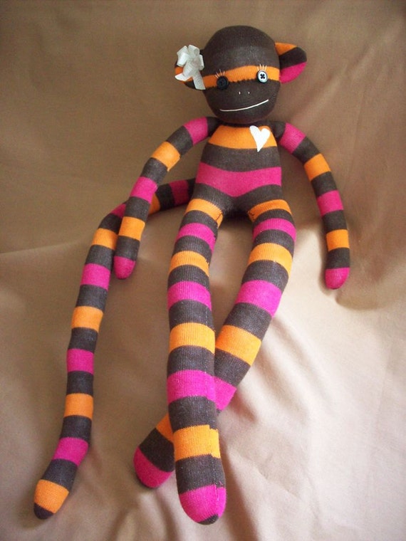 stuffed sock monkey toy