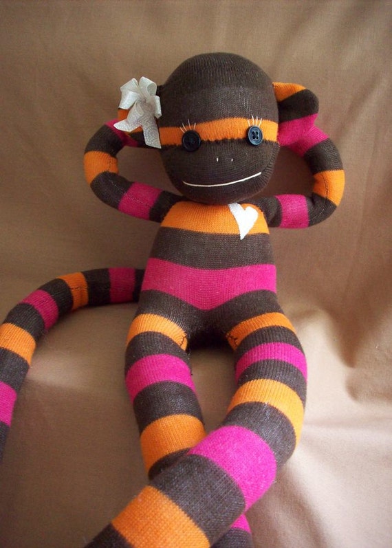 stuffed sock monkey toy