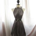 Riverofromansk Classic Romantic Spring Chiffon Secret Garden Twilight Cocktail Satin Elegant Pleated Flare Taupe Gray Silver Moonstone Dress
