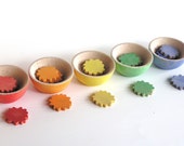 Waldorf- Montessori- Educational- Wood Toy- SUN STACKER-