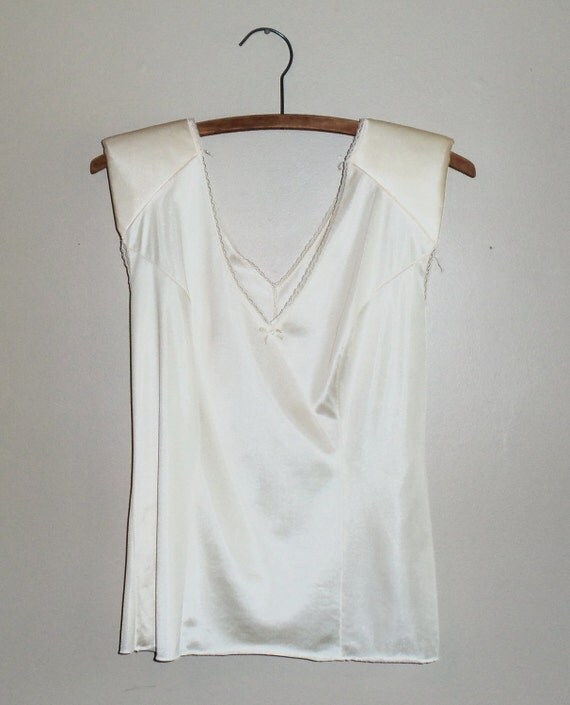 Vintage Champagne Camisole With Shoulder Pads