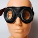 Vintage safety glasses, industrial goggles.