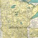 Minnesota Map Vintage - Butter Yellow & Soft Turquoise Aqua - Original 1940s Vintage Map of Minnesota