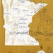 Minnesota Map - ORIGINAL Vintage 1960s Picture Map - Fun Retro Colors - Bemidji Hibbing Duluth Brainerd Sauk Centre St. Paul Souvenir