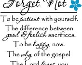 forget me not uchtdorf talk