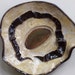 Black Banded Decorative Ceramic Tray With Earth Tone Agate Abstract Contemporary Organic Vessel Earthy Plate