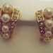 Reserved for Gazl till Sept. 15st--Vintage earrings, pearl earrings, crystal earrings, bridal earrings, wedding jewelry, stud earrings
