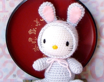 Amigurumi Pattern - Zodiac Rabbit Kitty - Crochet amigurumi zodiac toy doll tutorial PDF