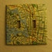Map covered double light switch plate, Victoria (British Columbia)
