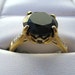 Faceted Black Onyx Ring with diamonds and 10kyg