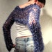 Blue Hand Knitted Shrug Fashion Clothing