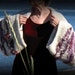 Valentine Sale, Wearable Art, Shrug, Sweater, Jacket, Coverup, Handknit, Inspired by Nature, White, Rose, FishBaySunsets, Layaway Plan