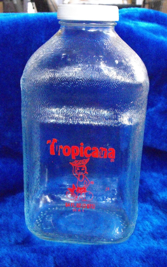 Vintage Tropicana Glass Bottle