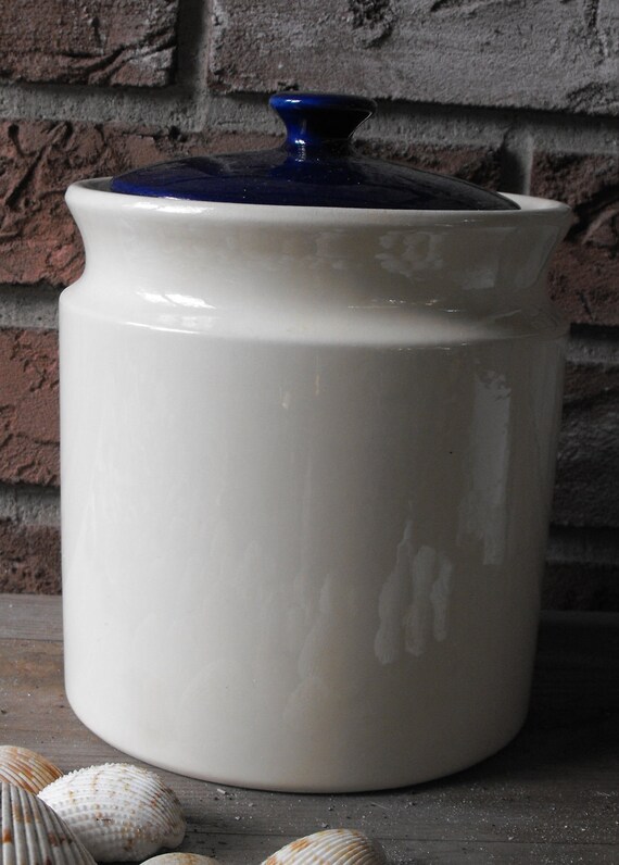 Vintage Ceramic Grease Crock with Strainer