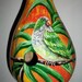 Monk Parakeet Gourd Birdhouse Large Gourd / Hand Painted Birdhouse Gourd Ready to Ship