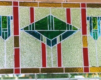 Geometric Stained Glass Panel