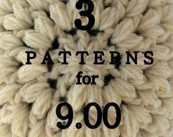 3 PATTERNS for 9 dollars permission to sell finished product