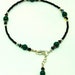 Malachite Sterling Silver Ankle Bracelet