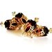 Topaz Rhinestone & Filigree Vintage Earrings