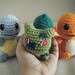 All Three Monster Starter - Orangezard, Bluirtle or Greensaur - Made to Order - OOAK