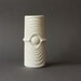 ON SALE Vintage White Matte Porcelain Space Age Vase by Kerafina Op Art