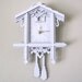 White Cuckoo Clock - Modern Laser Cut Cardboard Wall Decor