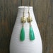 Green chrysoprase earrings, 14k gold fill and gold vermeil