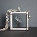 Dandelion Necklace. Dandelion Locket Necklace.