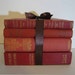 Vintage and Antique Red Books Bundle Classics Collection Office Home Cafe Decor Staging