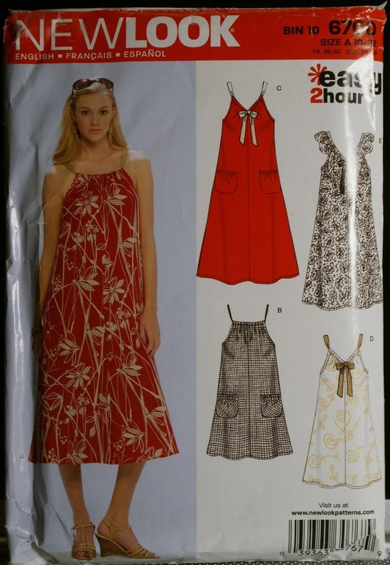 New Look 6700 Misses Easy Sundress Sewing Pattern Sz 10 to 22