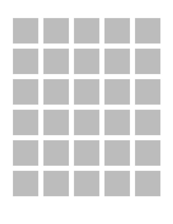 psd template - 30 squares, 1 1/4 inch from EccentricOcean on Etsy Studio