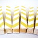 Yellow Chevron Magnets, Chevron Clothespin Magnets