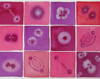 Cell Division Pink - Original Watercolor Painting