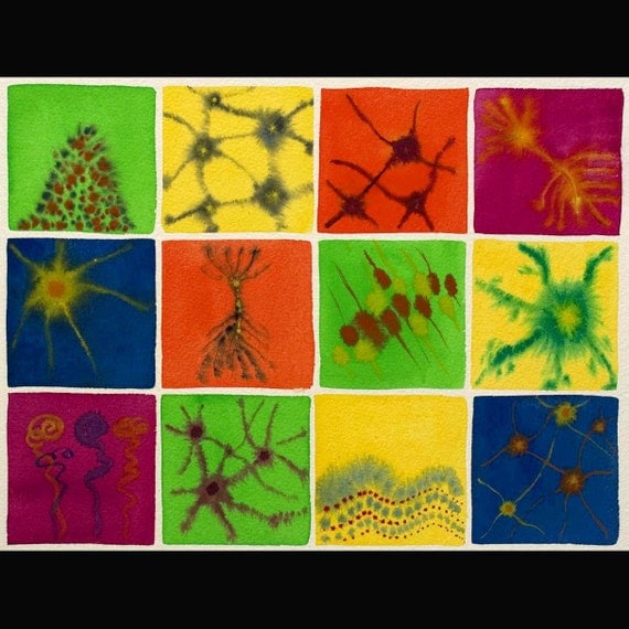 Brain Cells - Original Watercolor Painting