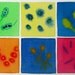 Under the Microscope 6 - original watercolor painting of viruses and bacteria