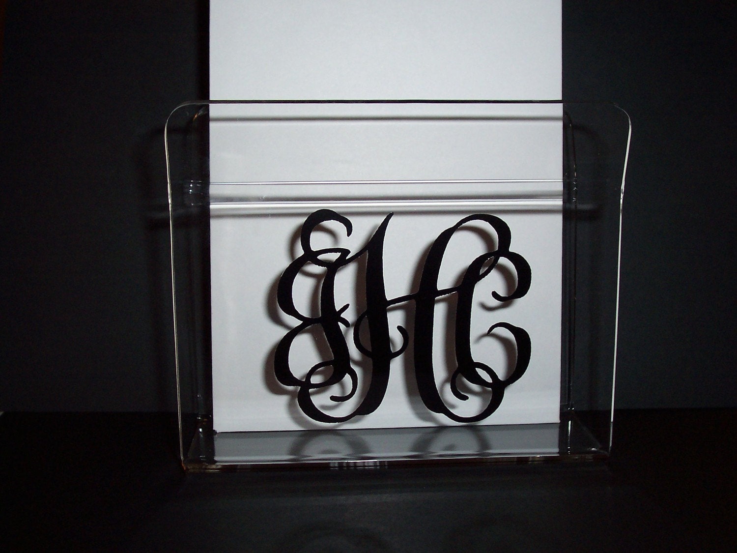 Personalized Acrylic Napkin or Letter Holder