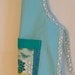 ON SALE child apron, kids cooking apron, painting smock, large bib, play and craft apron in blue, and turquoise